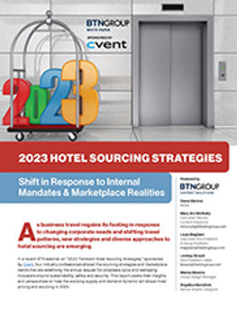 2023 Hotel Sourcing Strategies:  Shift in Response to Internal Mandates & Marketplace Realities